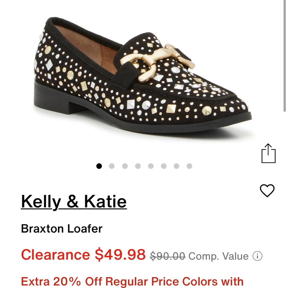 Kelly & Katie Studded Black Loafer